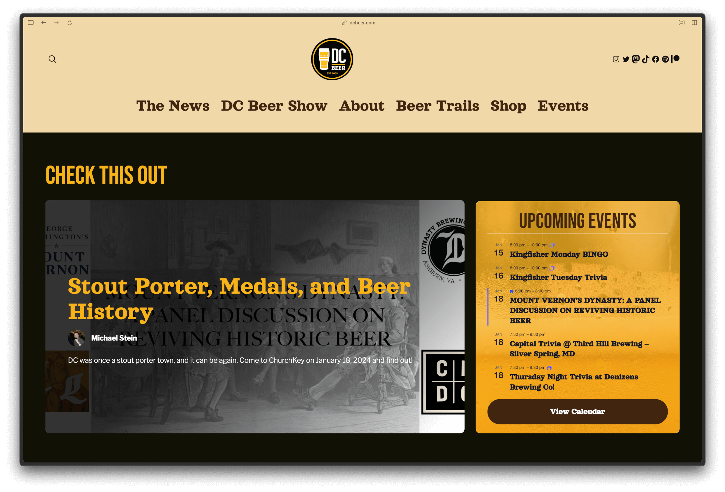 DCBeer.com Homepage